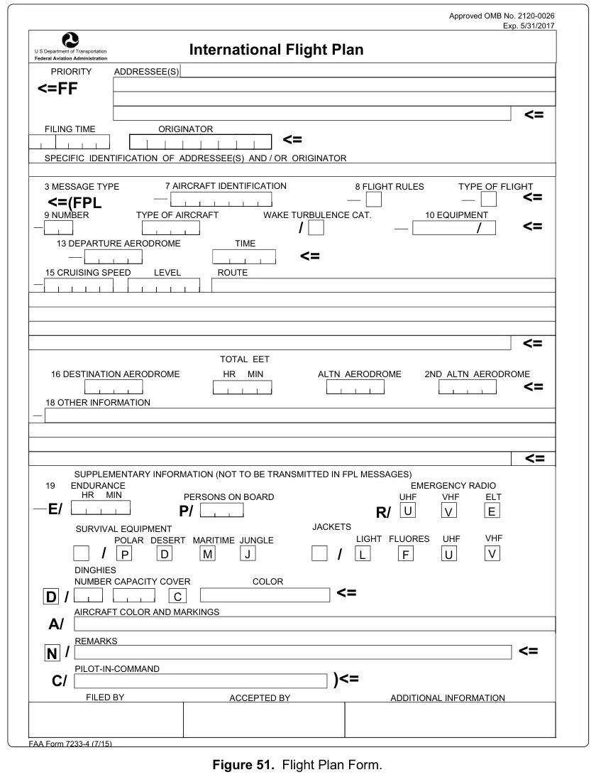 Figure 51: Flight Plan Form