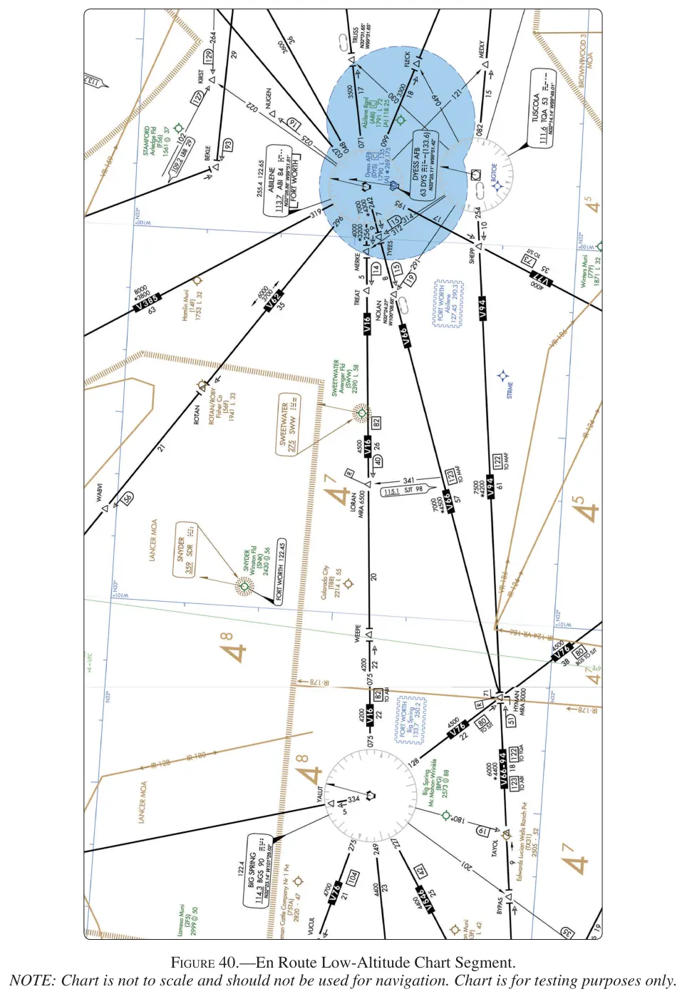 Figure 40: En Route Low-Altitude Chart Segment