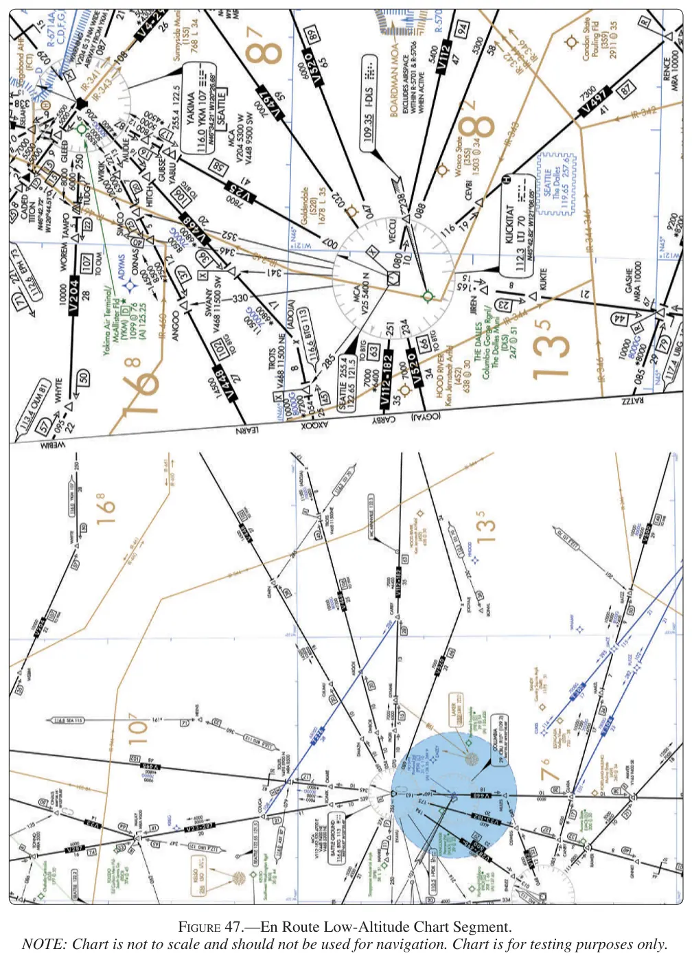 Figure 47: En Route Low-Altitude Chart Segment
