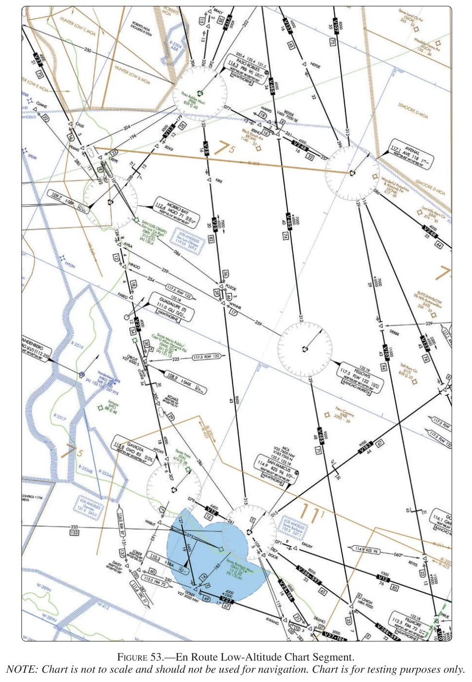 Figure 53: En Route Low-Altitude Chart Segment