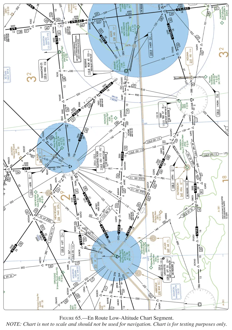 Figure 65: En Route Low-Altitude Chart Segment