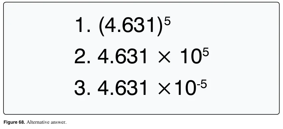 Figure 68: Alternative answer